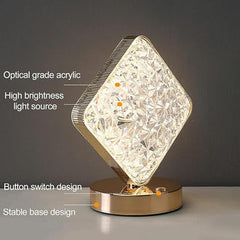 Crystal Round LED Table Lamp