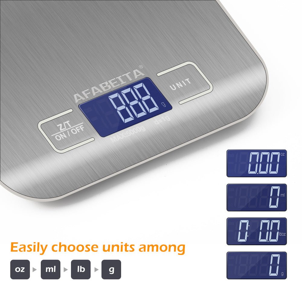 Digital Kitchen Scale 5KG/1g – Stainless Steel LCD Precision Food & Postal Weighing