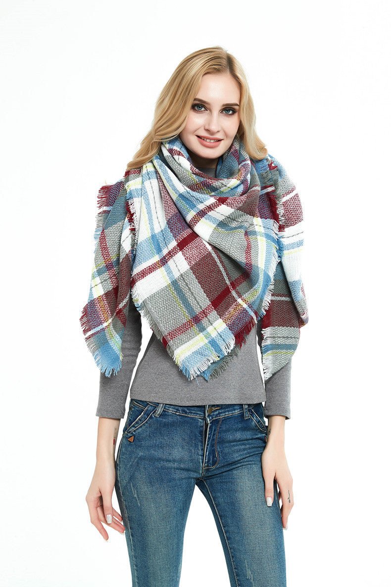 Square Blanket Talma Scarf Women's Neck Warmer Plus-sized Size Talma