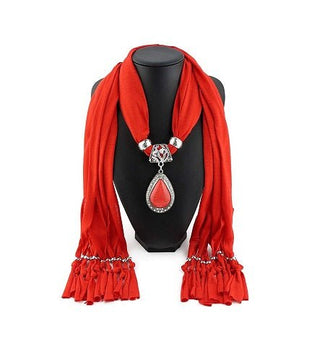 Women's Fashion Simple Heart-Shaped Pendant Scarf